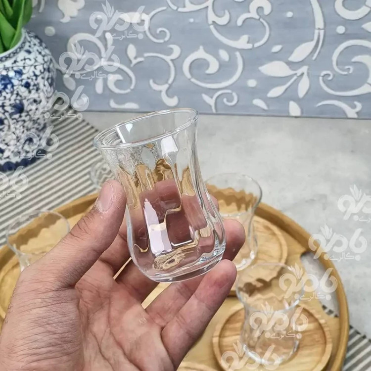 استکان کمر باریک پاشاباغچه مدل کاهی