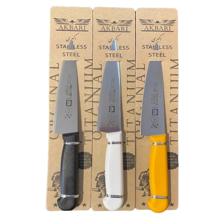 چاقو اکبری مدل PP87B دسته پلاستیک